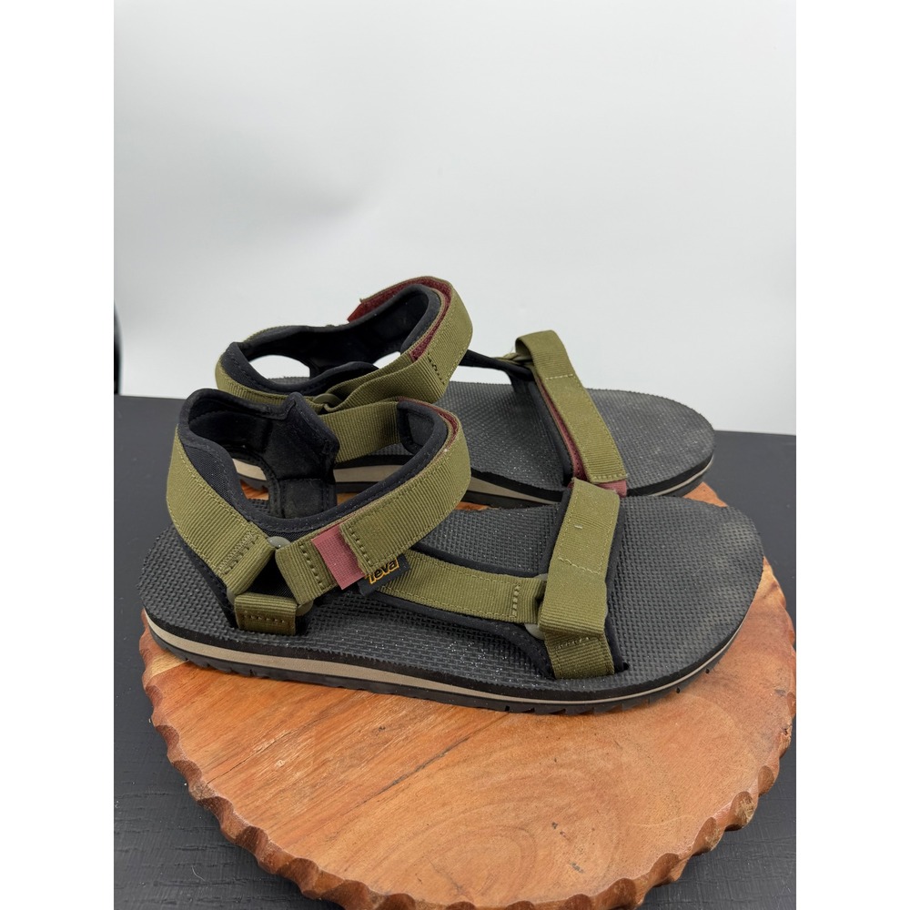Teva Universal Trail Sandals Men 13 Olive Green Vibram Megagrip Strappy Hiking